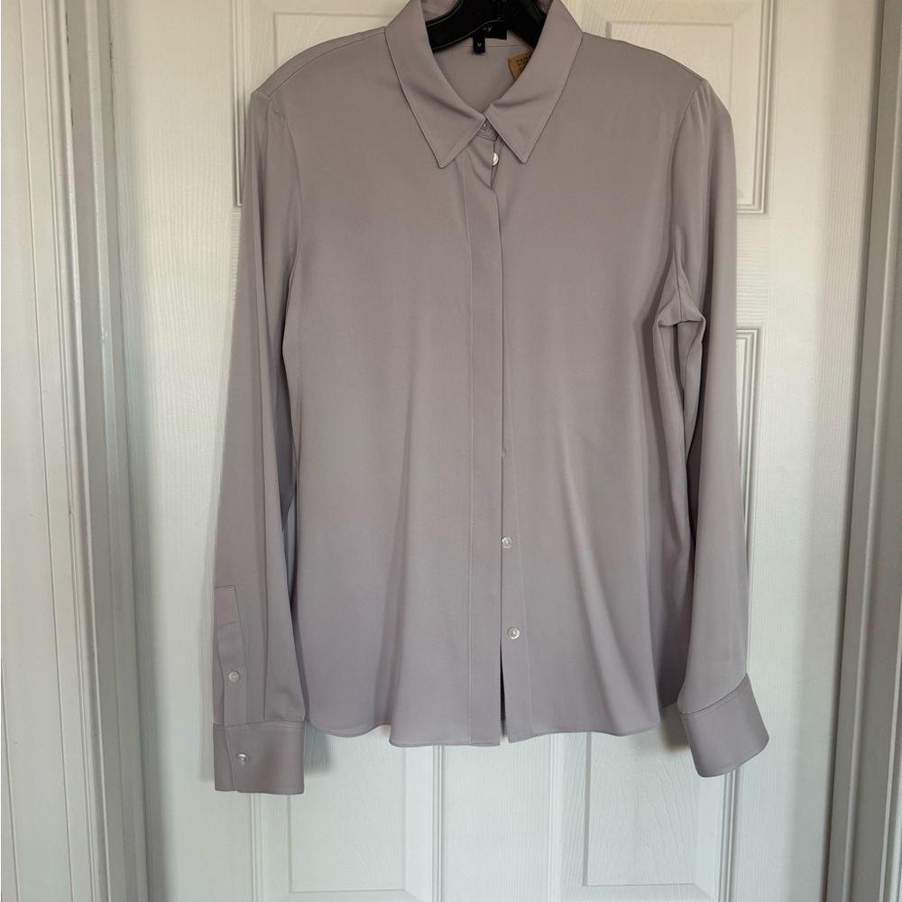 Theory Lavender silk shirt